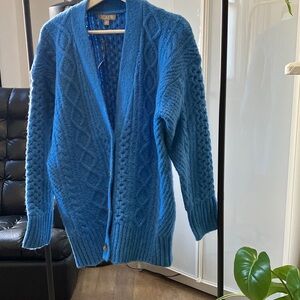 J.Crew Blue Cable Knit Cardigan
